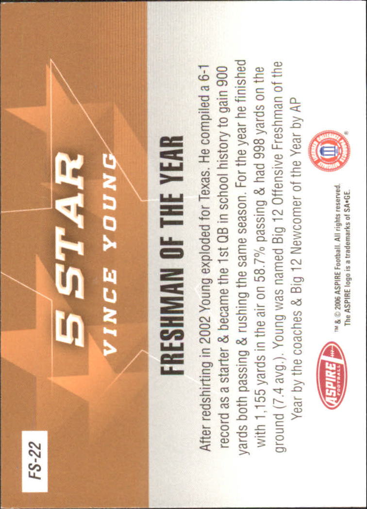 2006 Aspire (Sage) Football "Insert and Promo" Cards - Picture 45 of 61