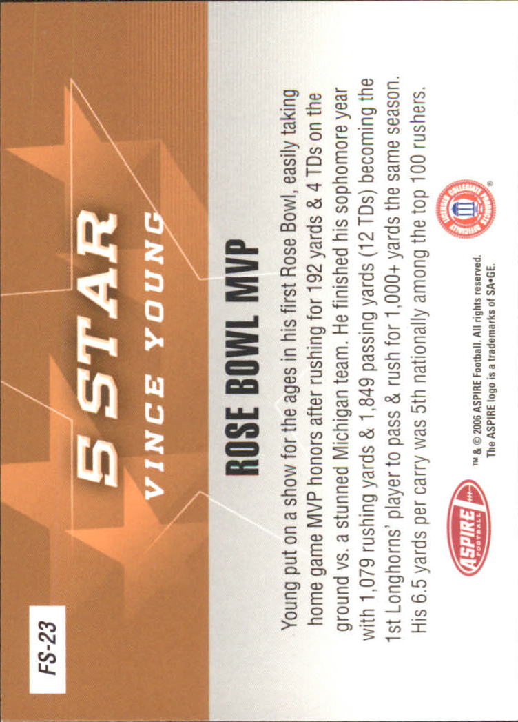 2006 Aspire (Sage) Football "Insert and Promo" Cards - Picture 47 of 61