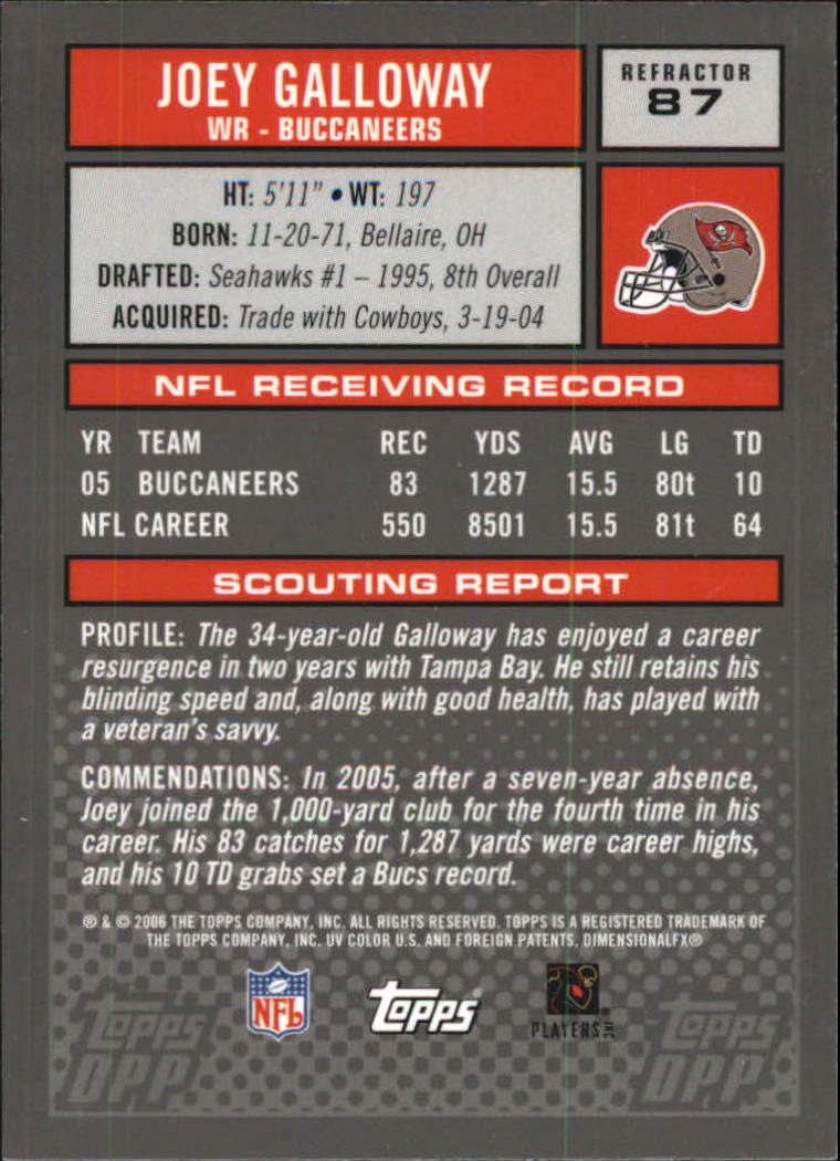 2006 Topps Draft Chrome Football Black Refractor Singles - You Choose - Picture 114 of 164