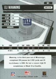 2006 Donruss Elite #64 Eli Manning back image