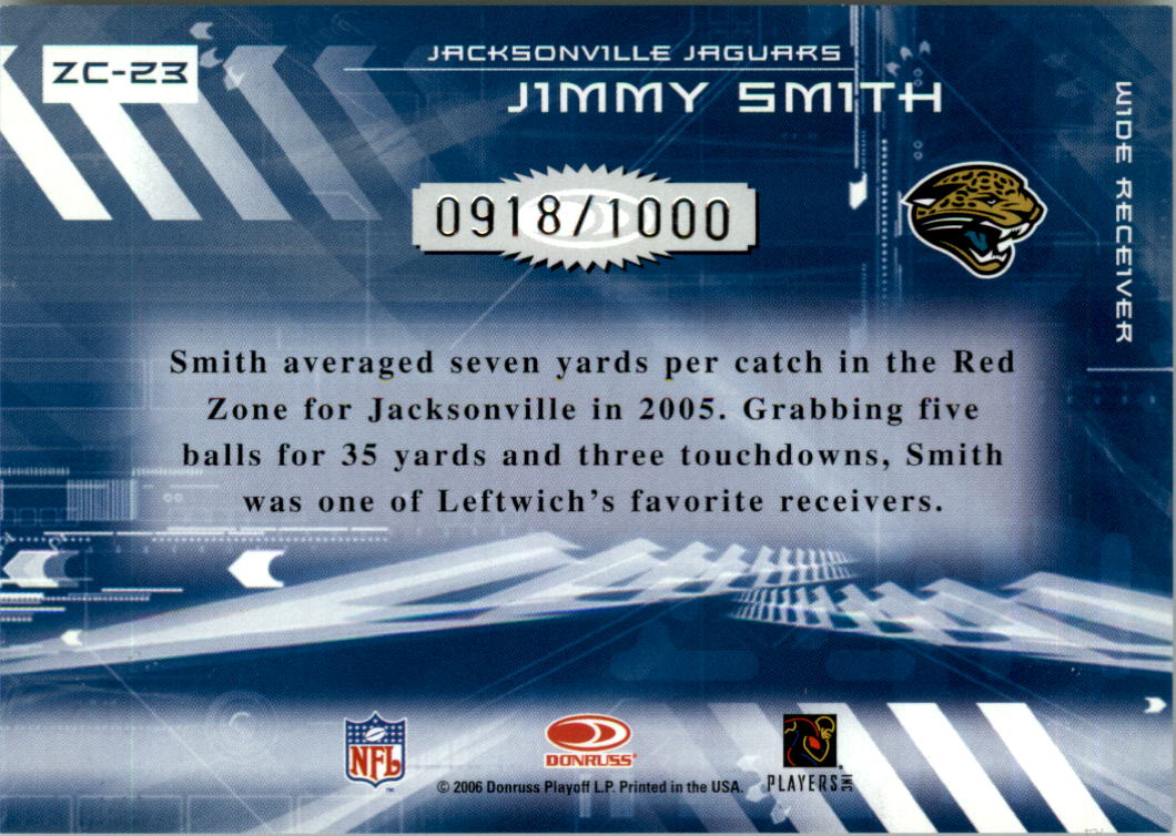 2006 Donruss Elite Zoning Commission Gold #23 Jimmy Smith back image