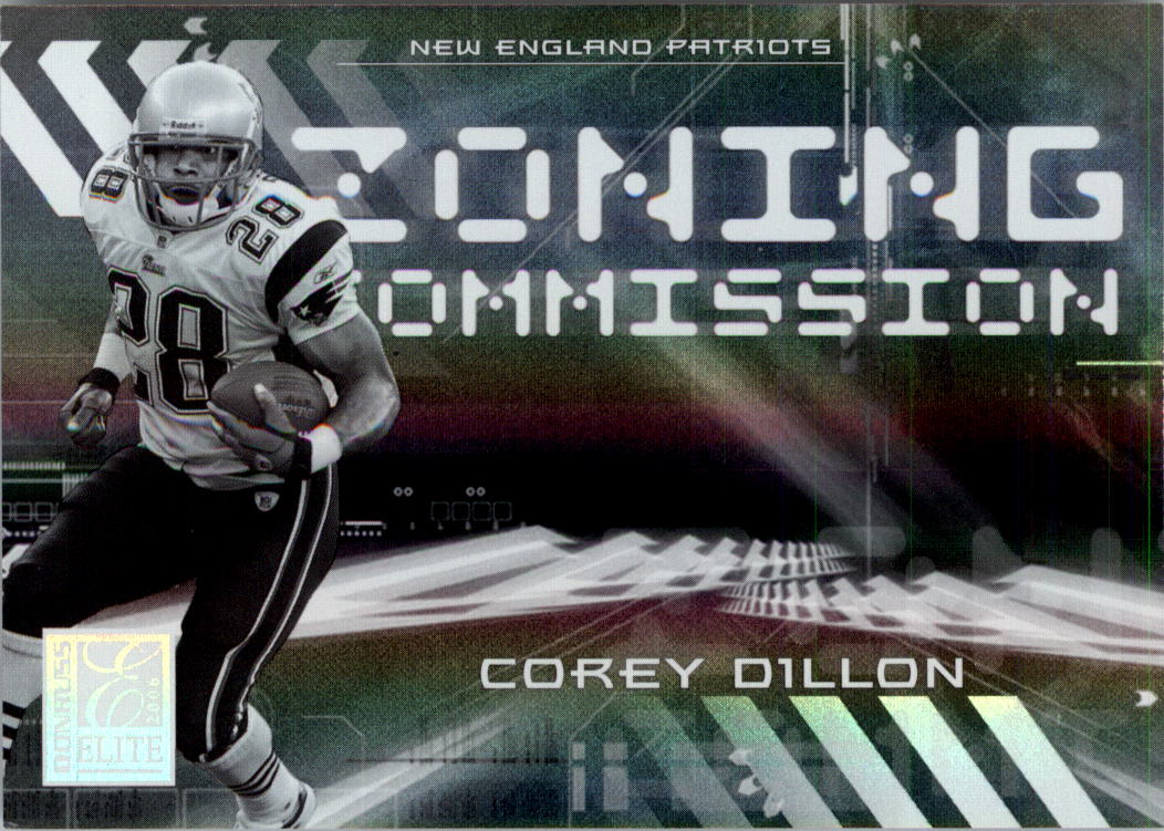 2006 Donruss Elite Zoning Commission Black #37 Corey Dillon