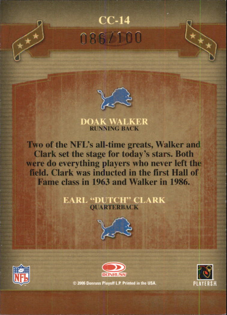 2006 Donruss Classics Classic Combos Gold #14 D.Walker/D.Clark