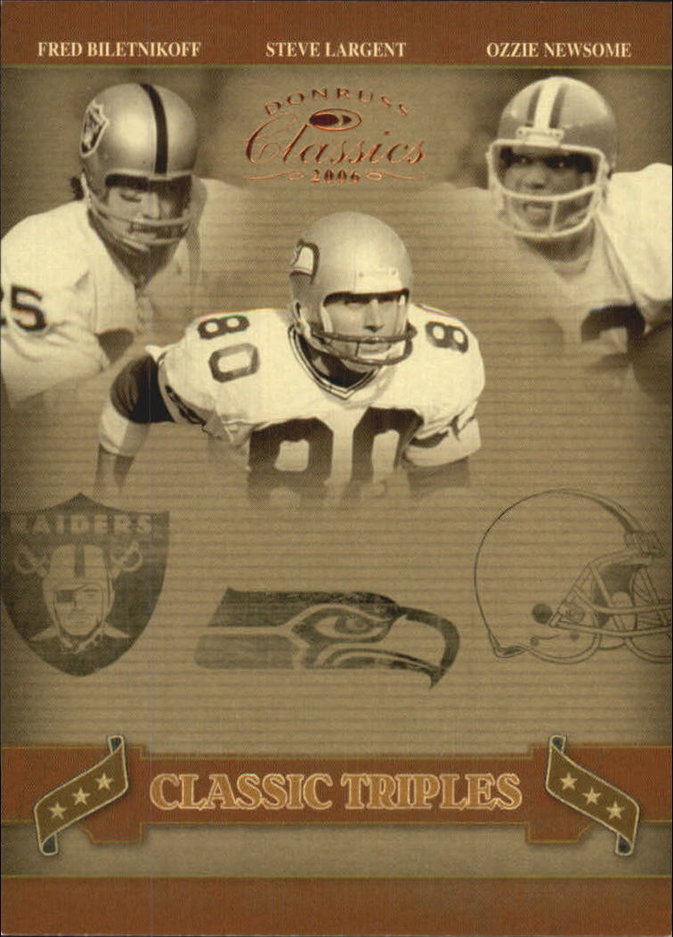 2006 Donruss Classics Classic Triples Bronze #9 Biletnikoff/Largent/Newsome