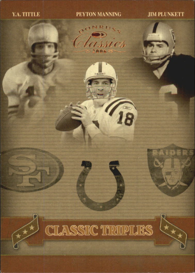 2006 Donruss Classics Classic Triples Bronze #10 Tittle/Manning/Plunkett