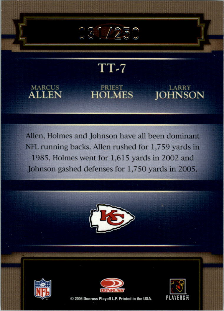 2006 Donruss Classics Timeless Triples Silver #7 Allen/Holmes/Johnson