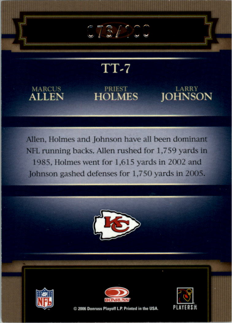 2006 Donruss Classics Timeless Triples Gold #7 Allen/Holmes/Johnson