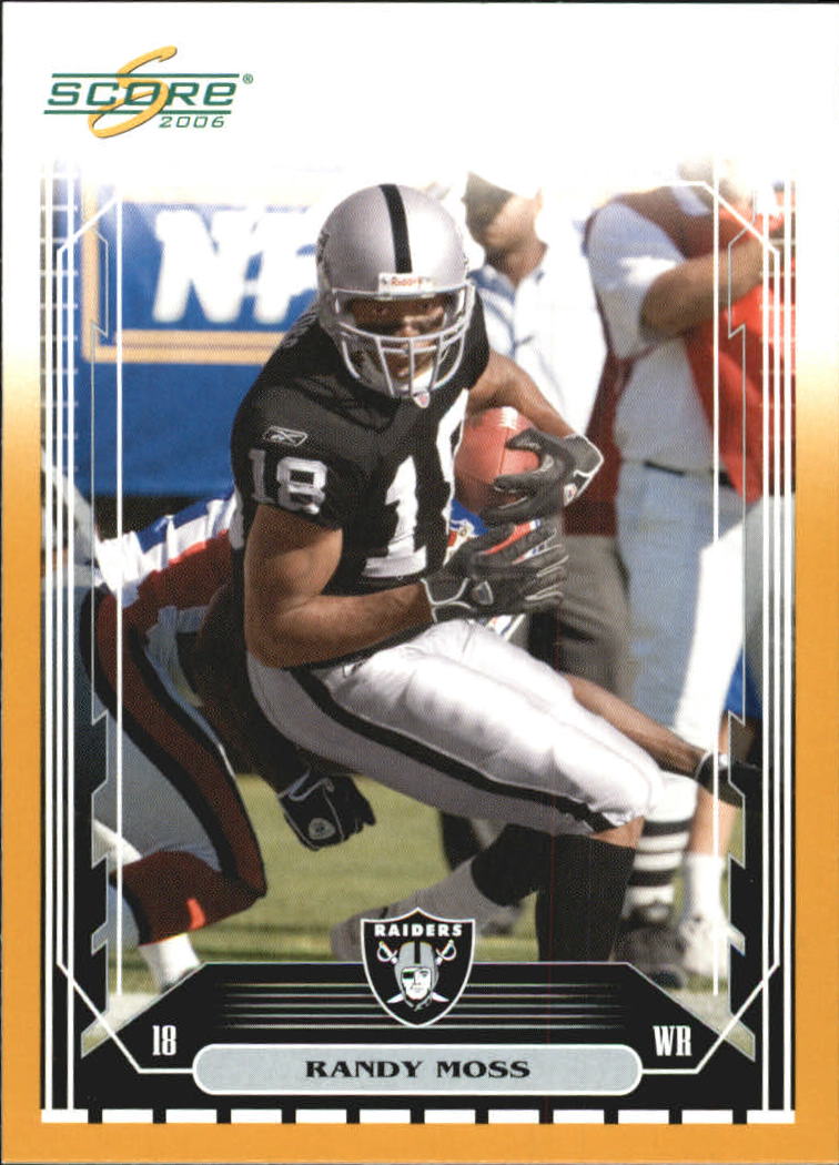raiders football score on 2006 Score Gold Oakland Raiders Football Card 198 Randy Moss 600 Ebay