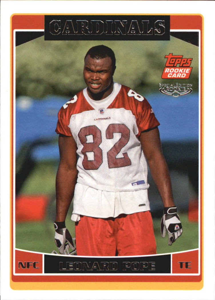 2006 Topps Special Edition Rookies Cardinals Football Card #331 Leonard ...