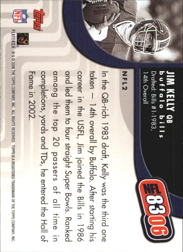2006 Topps NFL 8306 #NFL2 Jim Kelly back image