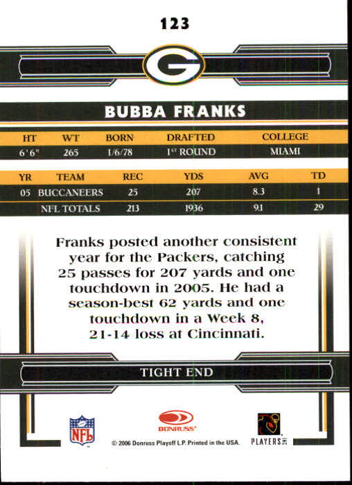 A3093- 2006 Donruss Threads Fb Carte 1-220 + Inserti -si Pick- 15 + Gratis US - Foto 239 di 317