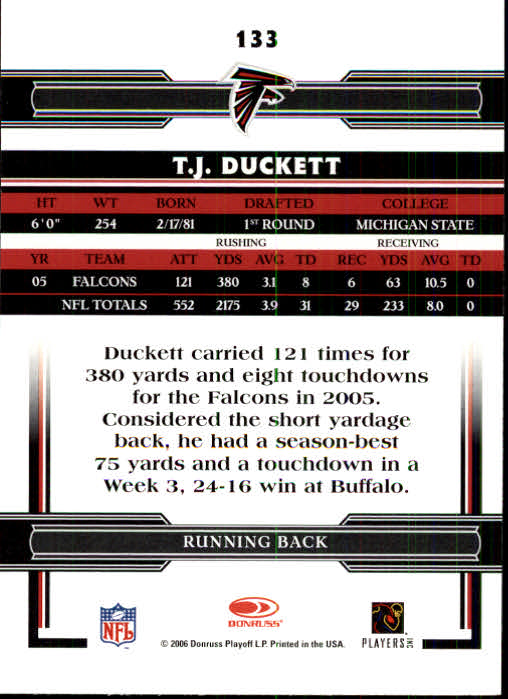 A3093- 2006 Donruss Threads Fb Carte 1-220 + Inserti -si Pick- 15 + Gratis US - Foto 259 di 317