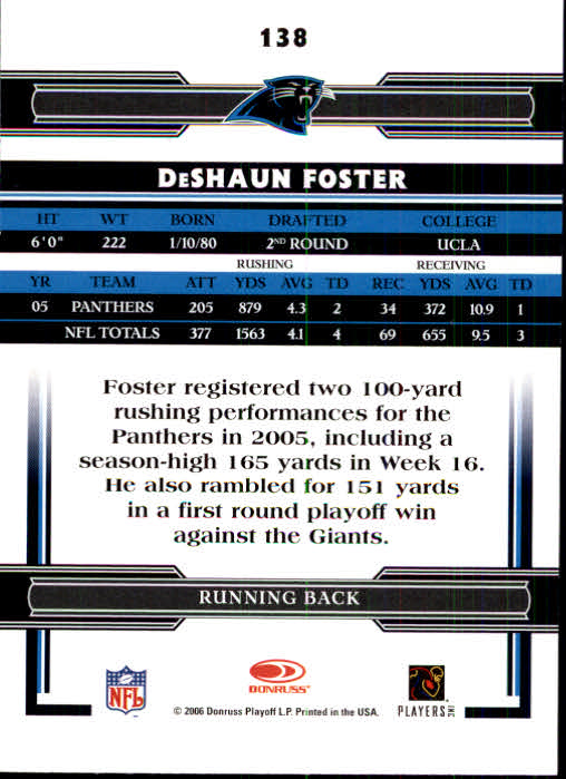 A3093- 2006 Donruss Threads Fb Carte 1-220 + Inserti -si Pick- 15 + Gratis US - Foto 269 di 317