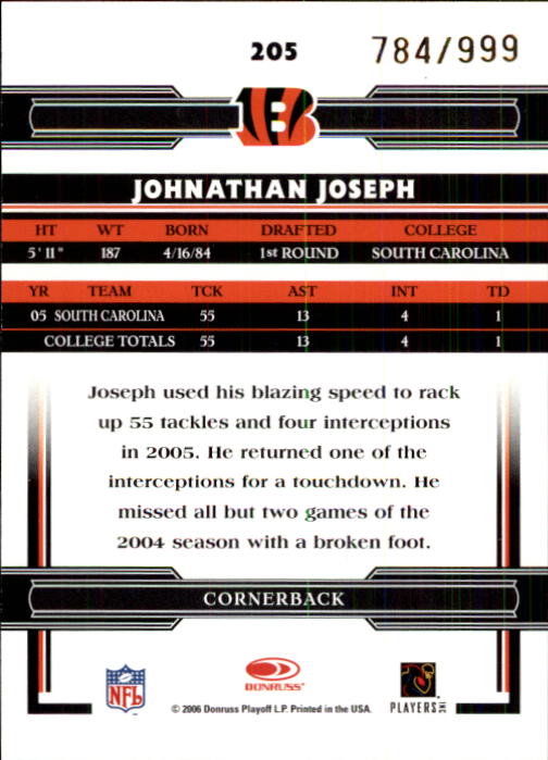 A3093- 2006 Donruss Threads Fb Carte 1-220 + Inserti -si Pick- 15 + Gratis US - Foto 297 di 317