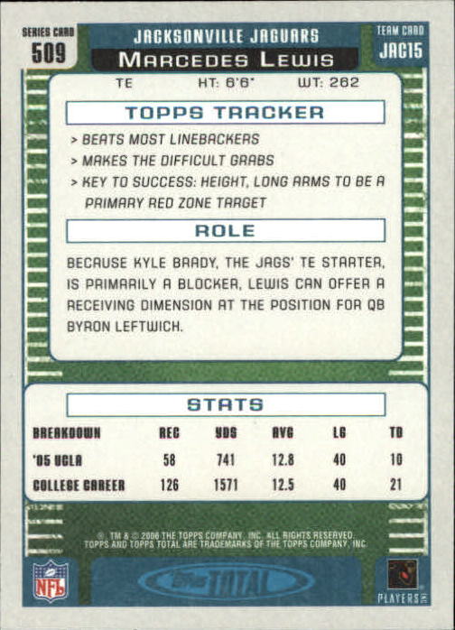 B1210- 2006 Topps Total FB Cards 401-556 +Inserts -You Pick- 15+ FREE US SHIP - Picture 189 of 336
