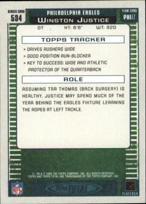 B1210- 2006 Topps Total FB Cards 401-556 +Inserts -You Pick- 15+ FREE US SHIP - Picture 227 of 336