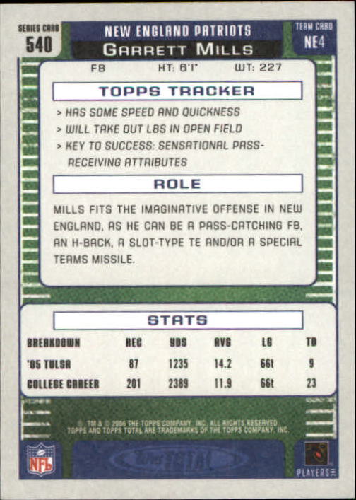B1210- 2006 Topps Total FB Cards 401-556 +Inserts -You Pick- 15+ FREE US SHIP - Picture 270 of 336
