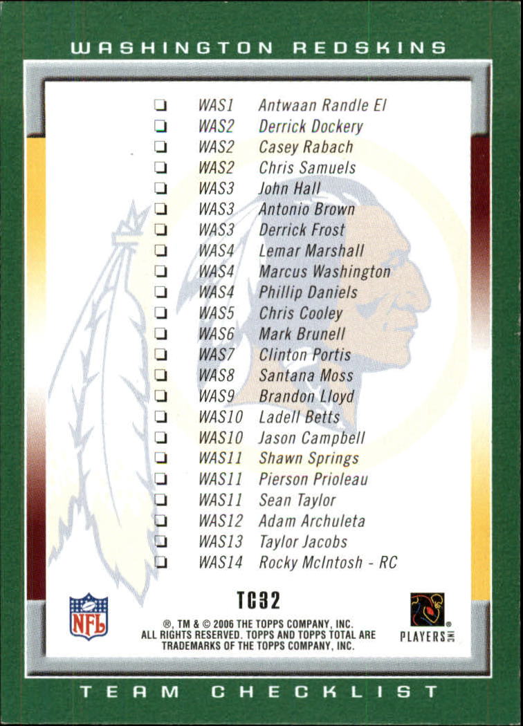 B1210- 2006 Topps Total FB Cards 401-556 +Inserts -You Pick- 15+ FREE US SHIP - Picture 330 of 336