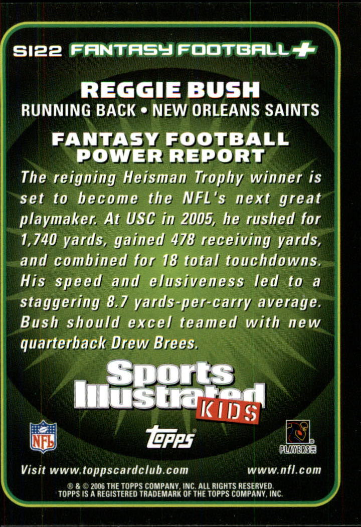 2006 Topps Total Sports Illustrated For Kids #22 Reggie Bush back image