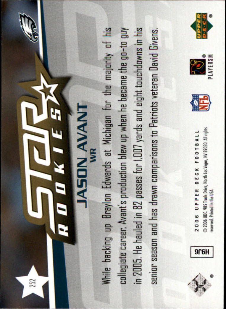 A2099- 2006 Upper Deck FB Card #s 201-275 +Inserts -You Pick- 15+ FREE US SHIP - Picture 5 of 396