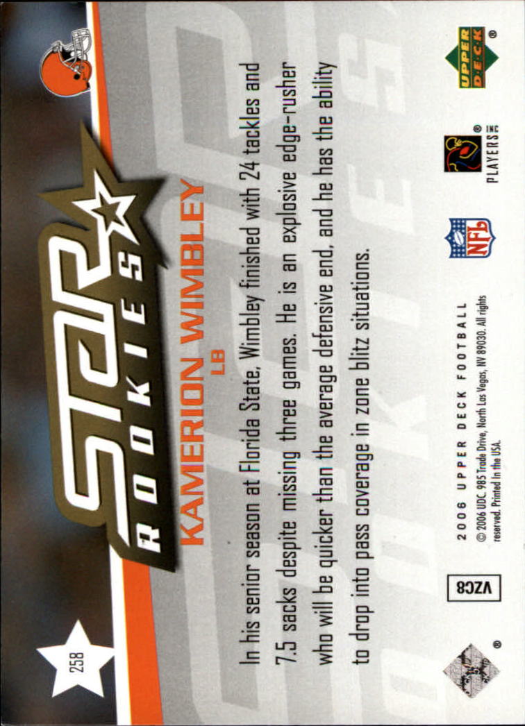 A2099- 2006 Upper Deck FB Card #s 201-275 +Inserts -You Pick- 15+ FREE US SHIP - Picture 17 of 396