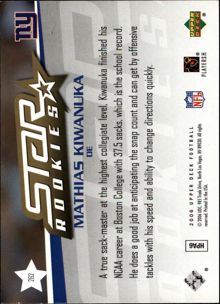 A2099- 2006 Upper Deck FB Card #s 201-275 +Inserts -You Pick- 15+ FREE US SHIP - Picture 25 of 396
