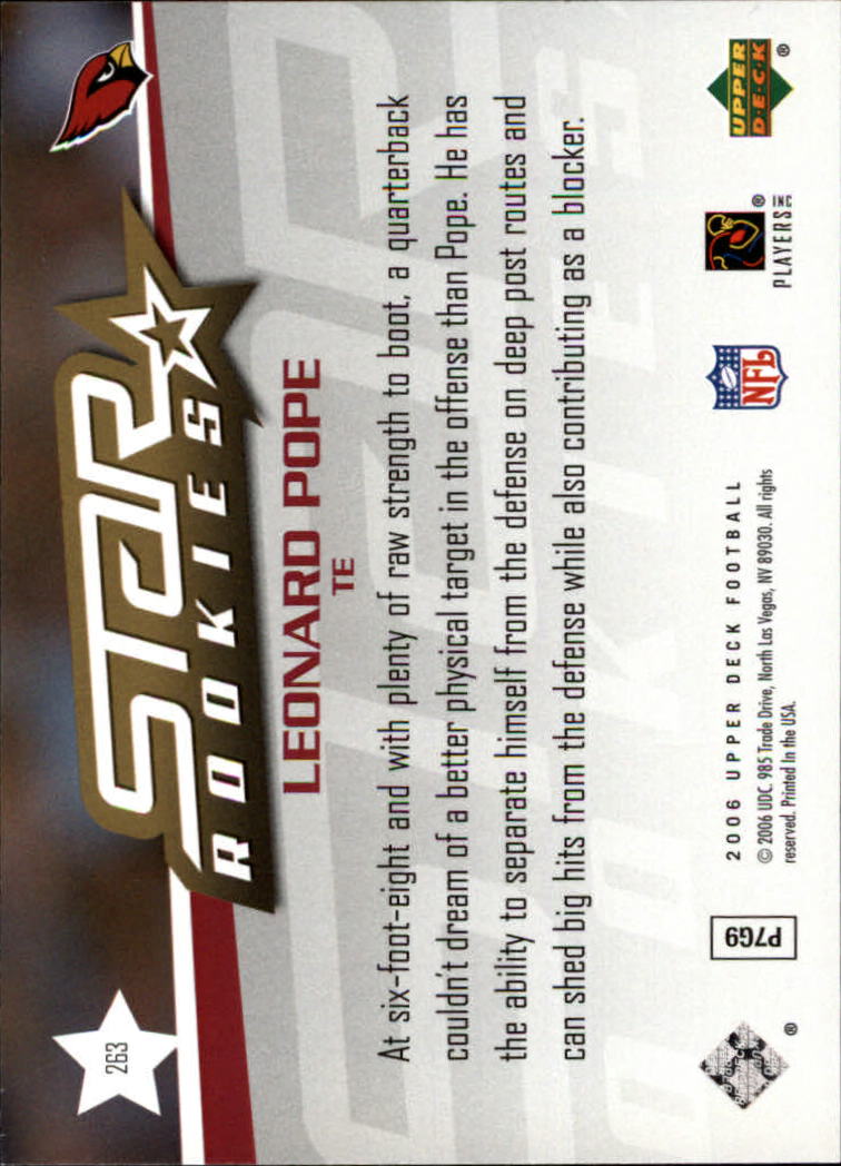 A2099- 2006 Upper Deck FB Card #s 201-275 +Inserts -You Pick- 15+ FREE US SHIP - Picture 27 of 396