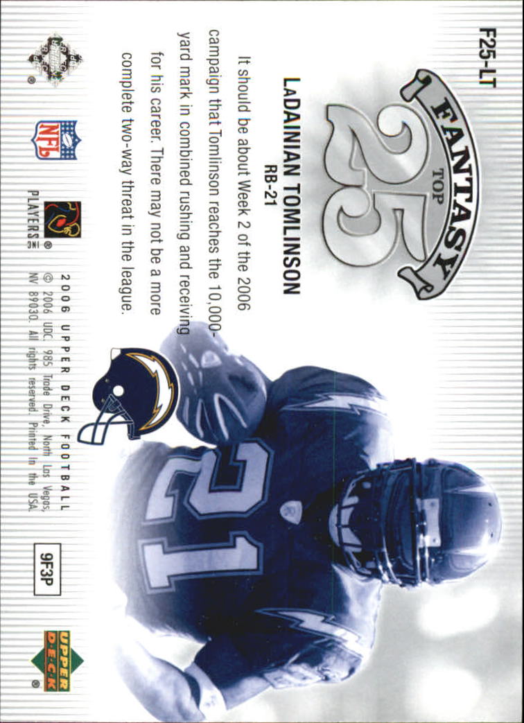 A2099- 2006 Upper Deck FB Card #s 201-275 +Inserts -You Pick- 15+ FREE US SHIP - Picture 308 of 396