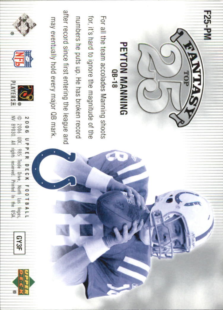A2099- 2006 Upper Deck FB Card #s 201-275 +Inserts -You Pick- 15+ FREE US SHIP - Picture 312 of 396