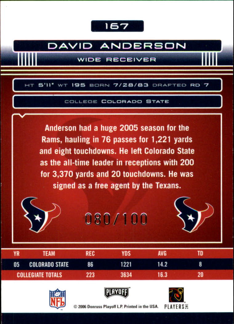 A9391- 2006 Absolute Memorabilia FB 1-253 +Inserts -You Pick- 15+ FREE US SHIP - Picture 169 of 187