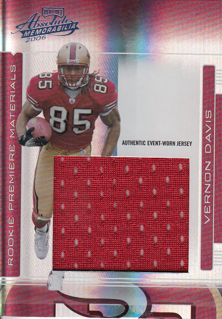 2006 Fleer #196 Vernon Davis rookie card, Maryland Terrapins