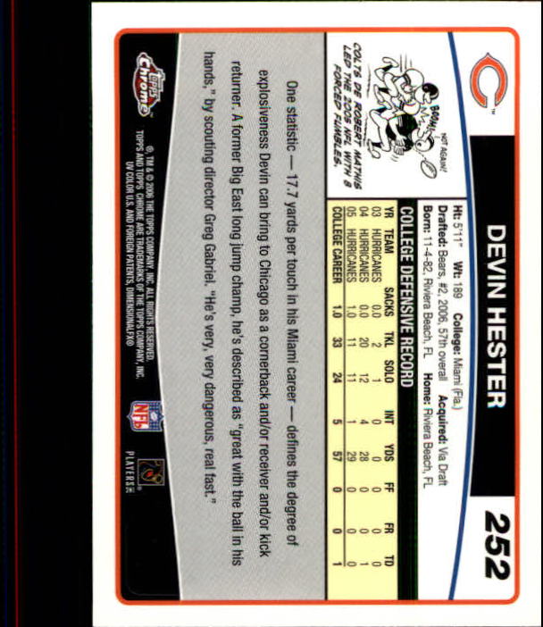 A0893- 2006 Topps Chrome FB Cards 251-275 +Inserts -You Pick- 15+ FREE US SHIP - Picture 317 of 317