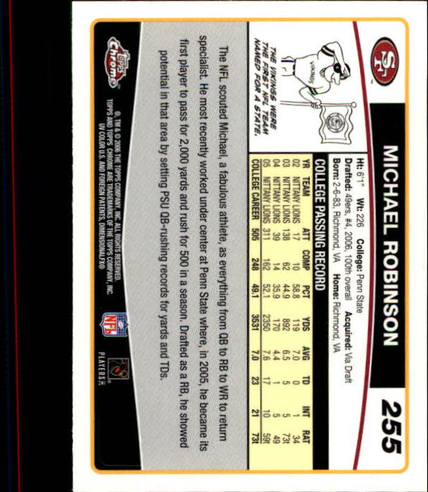 A0893- 2006 Topps Chrome FB Cards 251-275 +Inserts -You Pick- 15+ FREE US SHIP - Picture 59 of 317