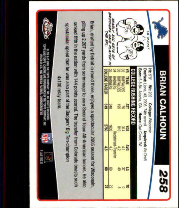 A0893- 2006 Topps Chrome FB Cards 251-275 +Inserts -You Pick- 15+ FREE US SHIP - Picture 63 of 317