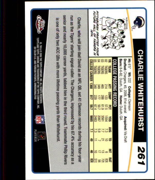 A0893- 2006 Topps Chrome FB Cards 251-275 +Inserts -You Pick- 15+ FREE US SHIP - Picture 67 of 317