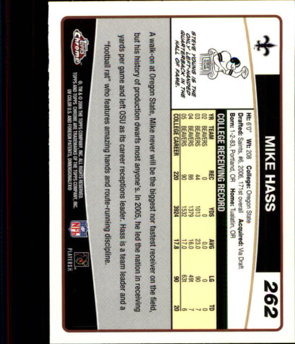 A0893- 2006 Topps Chrome FB Cards 251-275 +Inserts -You Pick- 15+ FREE US SHIP - Picture 69 of 317