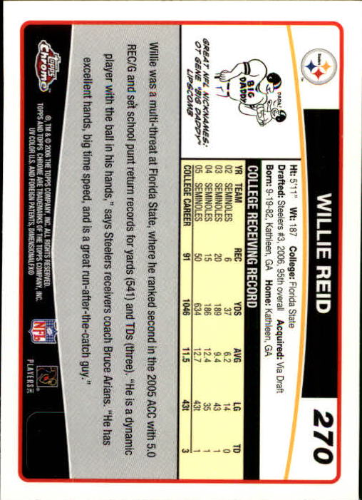 A0893- 2006 Topps Chrome FB Cards 251-275 +Inserts -You Pick- 15+ FREE US SHIP - Picture 101 of 317