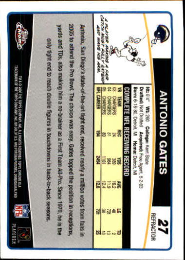 A0893- 2006 Topps Chrome FB Cards 251-275 +Inserts -You Pick- 15+ FREE US SHIP - Picture 282 of 317