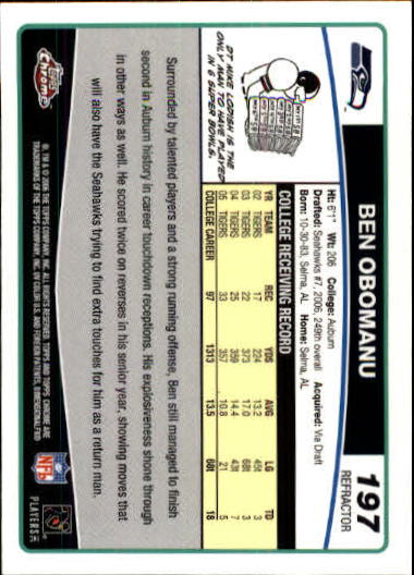 A0893- 2006 Topps Chrome FB Cards 251-275 +Inserts -You Pick- 15+ FREE US SHIP - Picture 296 of 317