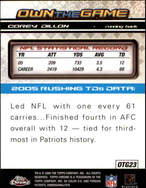 A0893- 2006 Topps Chrome FB Cards 251-275 +Inserts -You Pick- 15+ FREE US SHIP - Picture 23 of 317