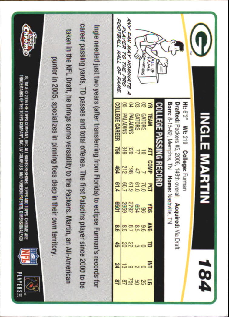 A0893- 2006 Topps Chrome FB Cards 251-275 +Inserts -You Pick- 15+ FREE US SHIP - Picture 109 of 317