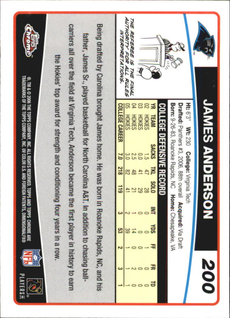 A0893- 2006 Topps Chrome FB Cards 251-275 +Inserts -You Pick- 15+ FREE US SHIP - Picture 119 of 317