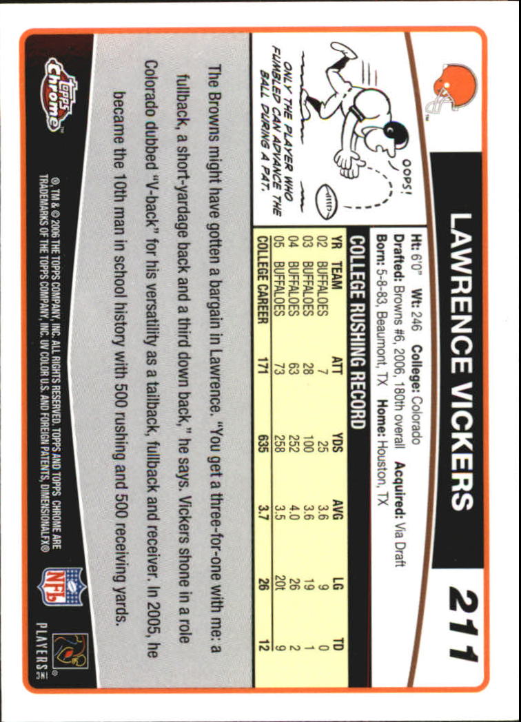 A0893- 2006 Topps Chrome FB Cards 251-275 +Inserts -You Pick- 15+ FREE US SHIP - Picture 233 of 317