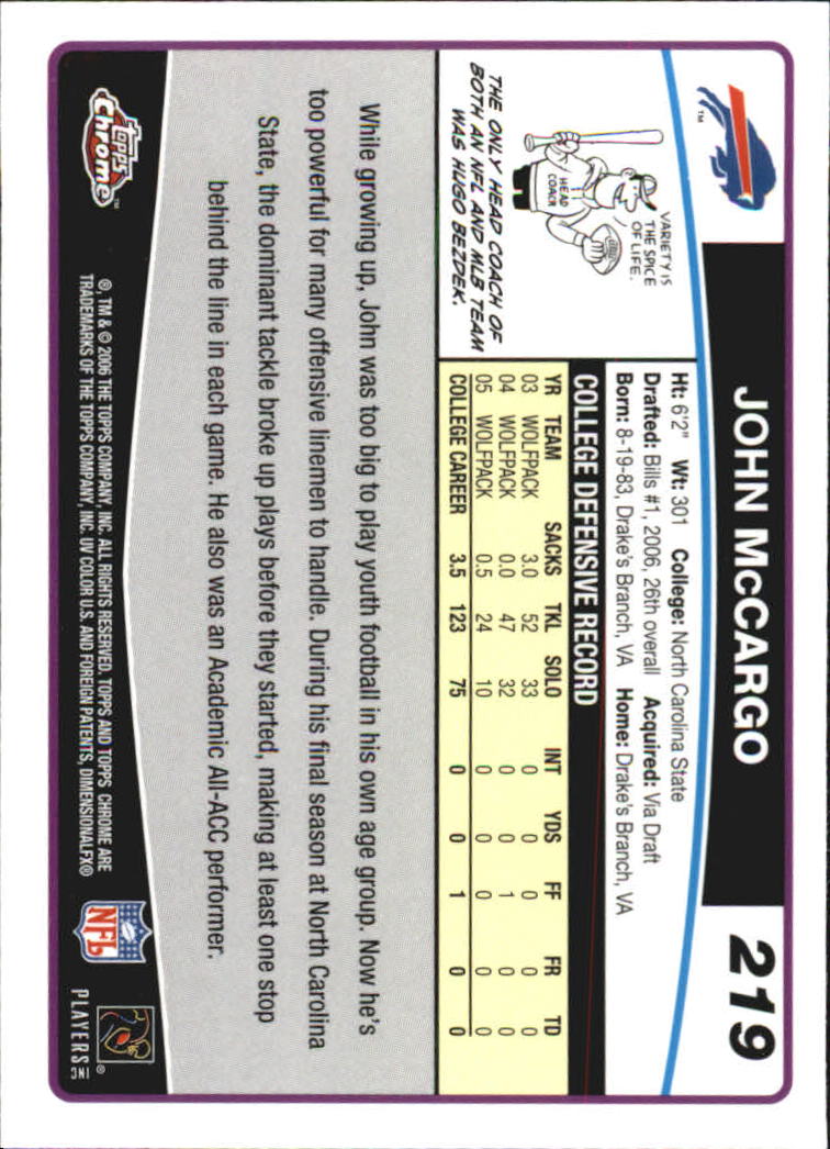 A0893- 2006 Topps Chrome FB Cards 251-275 +Inserts -You Pick- 15+ FREE US SHIP - Picture 129 of 317
