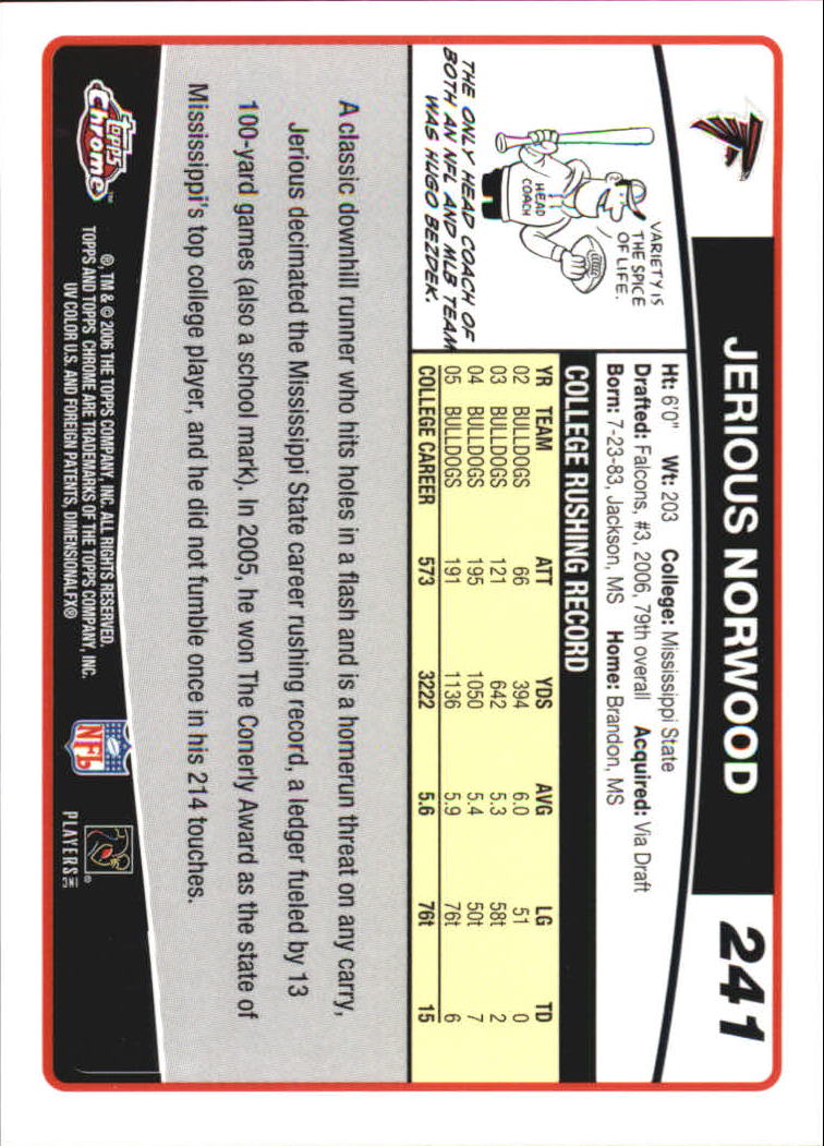 A0893- 2006 Topps Chrome FB Cards 251-275 +Inserts -You Pick- 15+ FREE US SHIP - Picture 157 of 317