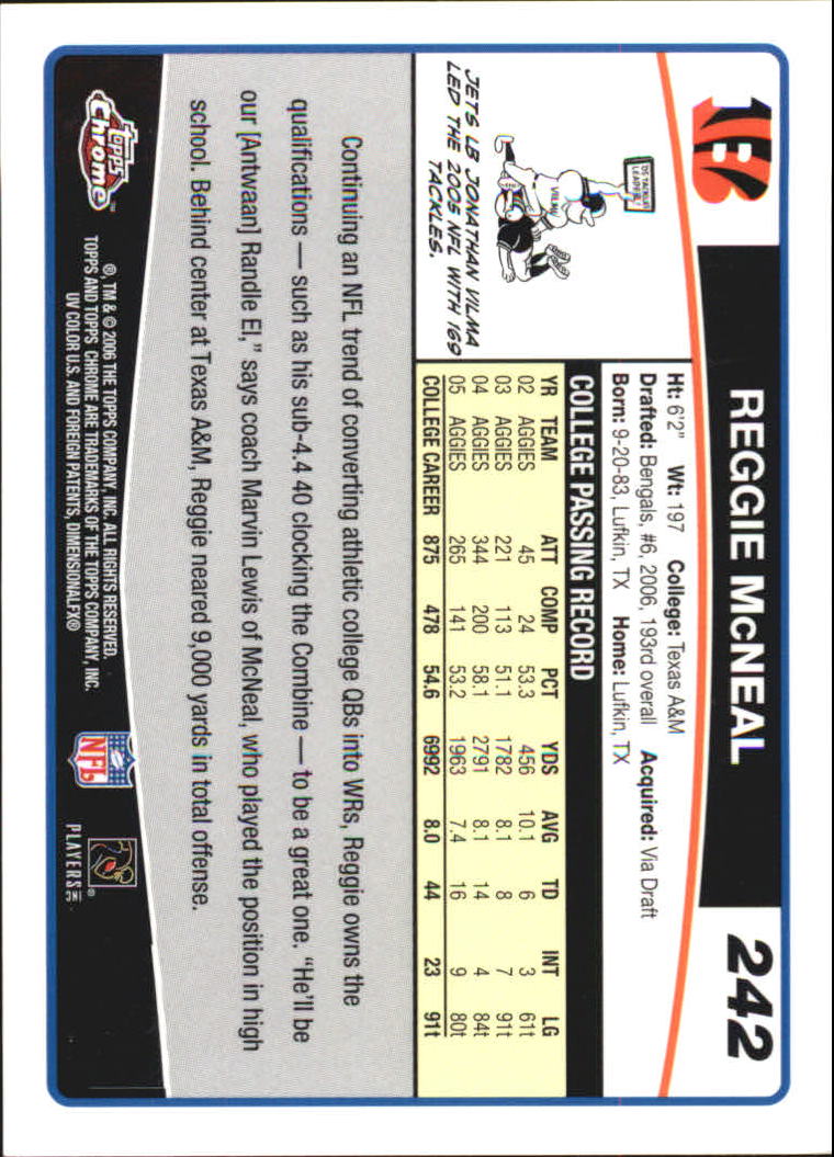 A0893- 2006 Topps Chrome FB Cards 251-275 +Inserts -You Pick- 15+ FREE US SHIP - Picture 159 of 317