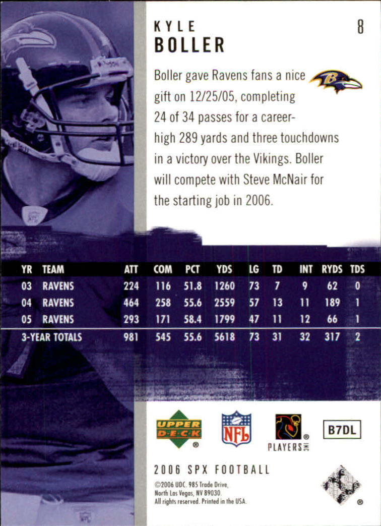 2006 SPx (Upper Deck) Football "Main Set" Cards #1 to #180 - Picture 17 of 231