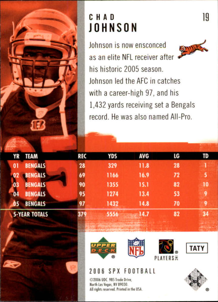 2006 SPx (Upper Deck) Football "Main Set" Cards #1 to #180 - Picture 39 of 231