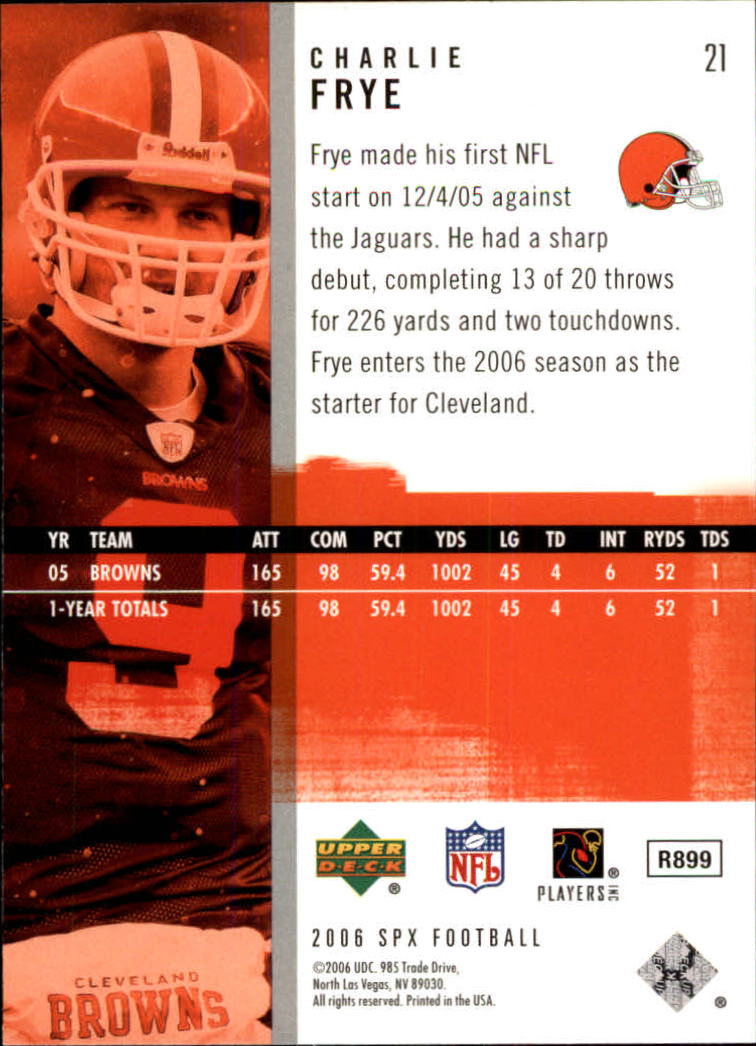 2006 SPx (Upper Deck) Football "Main Set" Cards #1 to #180 - Picture 43 of 231