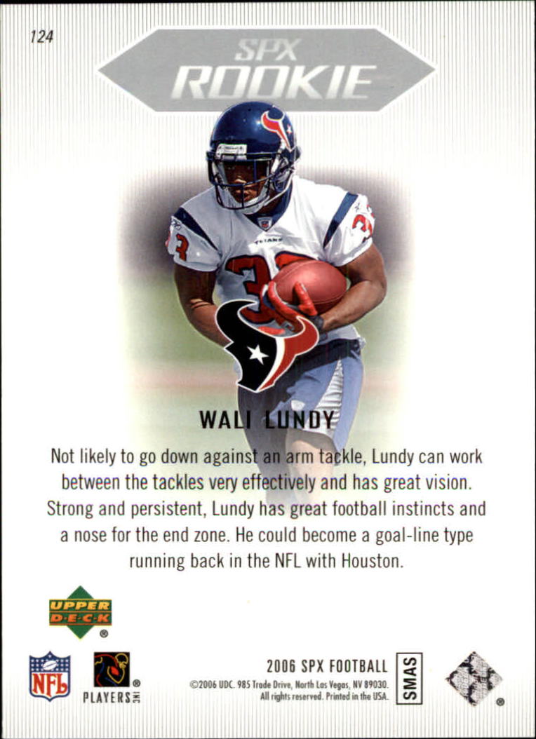 2006 SPx (Upper Deck) Football "Main Set" Cards #1 to #180 - Picture 201 of 231